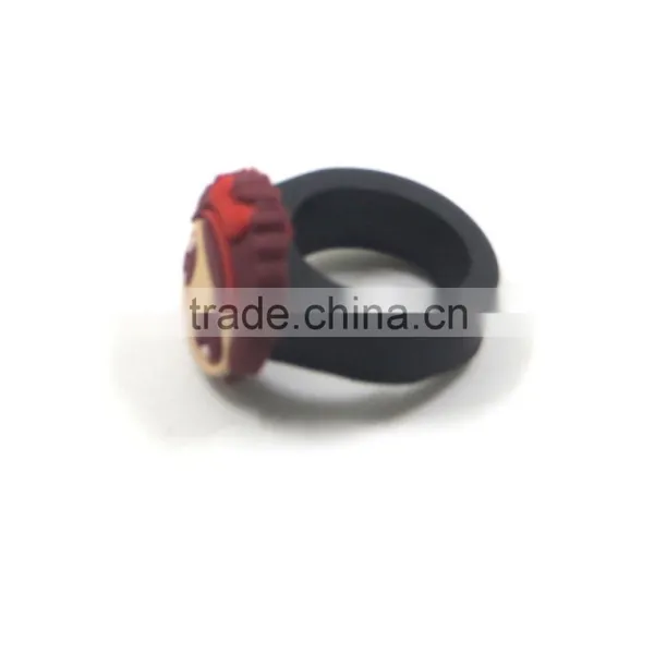 Promotion Gift Flower Custom Shaped Rubber Ring Wholesale Soft PVC 3d Figure Rings photo-2