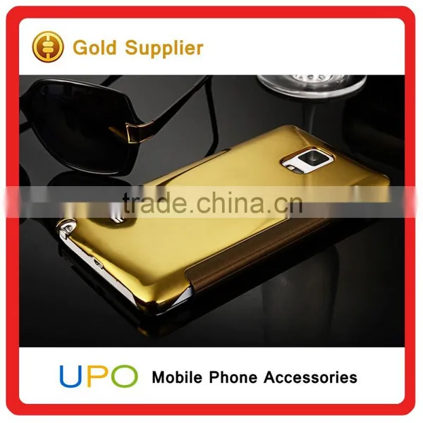 [UPO] Hard Plastic Clear View Mirror Smart Flip Cell Phone Case for Samsung Galaxy Note 4 Back Cover photo-2