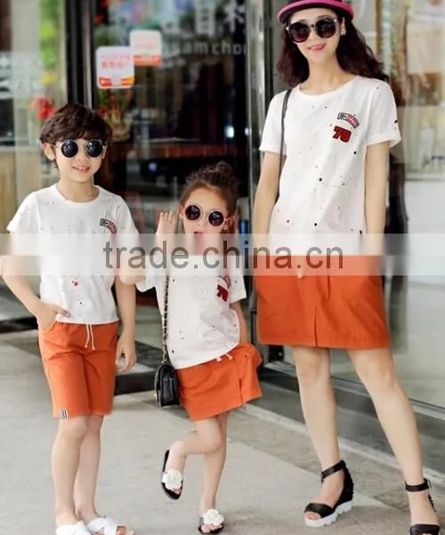 Wholesale Best Selling Orange Dress Boy Girl Mum Orange Dress photo-6