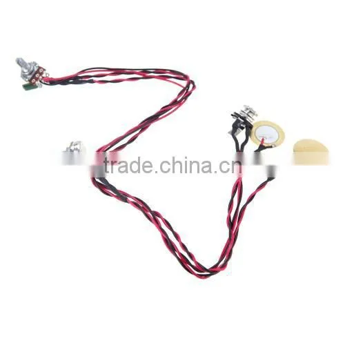 Dual Piezo Pickup Pick-up 6.35mm Jack With Volume Tone Control for Acoustic Guitar Ukulele photo-4
