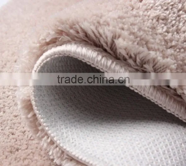 DaDa Solid Clocr 100% Polyester Anti_slip Bathroom Mat photo-3
