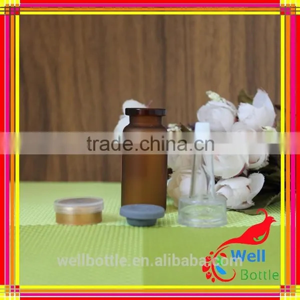 Brown Glass Chemical Bottles for Penicillin Bottle With Rubber Stopper for Pill Bottle With Flip Top Cap photo-5