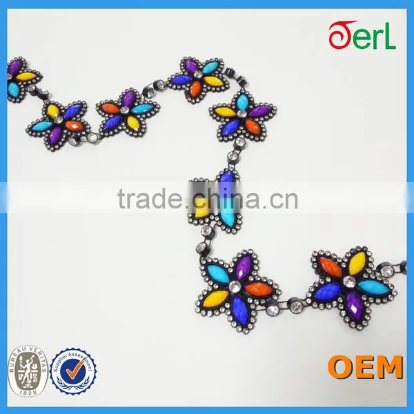 Wholesale Price Multicolor Plastic Rhinestone Banding for Hair Decoration in Bulk photo-3