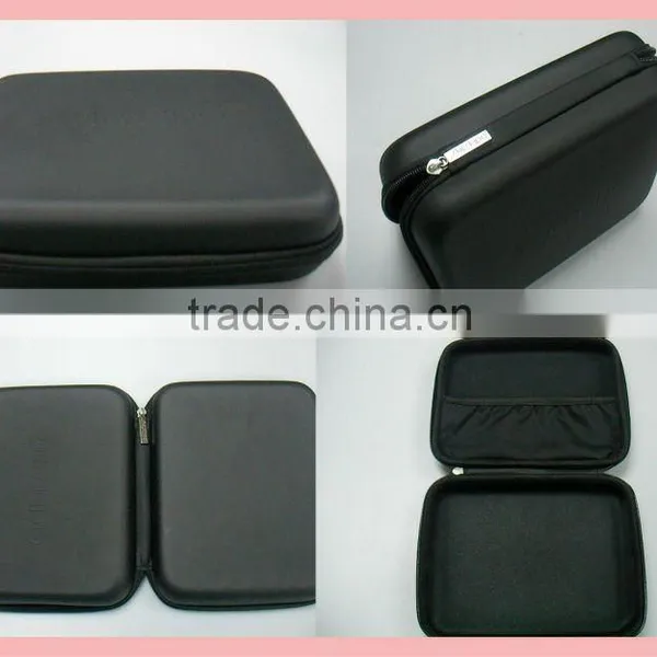 GC-- Black Color Metal Zipper Puller EVA Mould Hard Package Case for Cosmetics