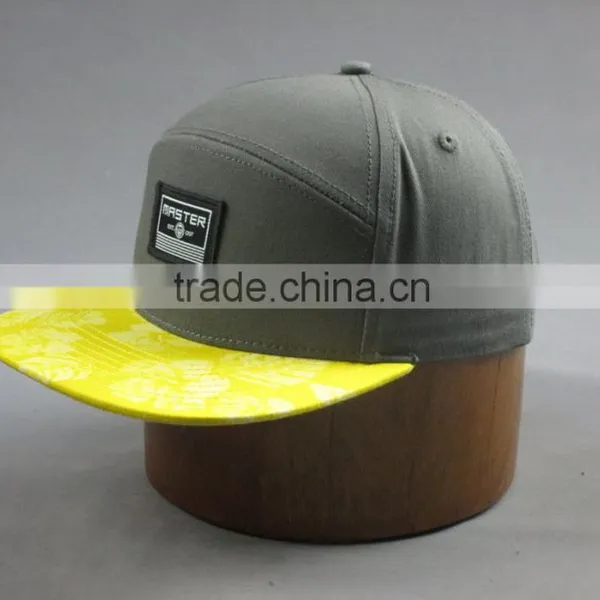 Custom Cotton Twill 7-panel Snapback Cap With Embroidery Logo photo-3