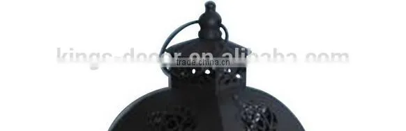 Classic Wooden Candleholder Iron Lanterns Indoor Stand photo-3