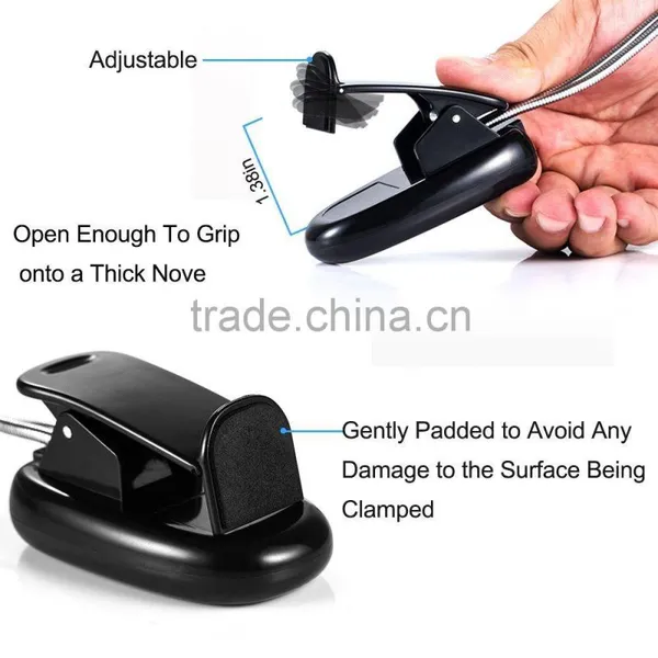 Portable Book Reading Lamp With Dual Head and 8 LED Flexible Book Light Best Suited For Bed Reading BBQ Grilling Desk Travel photo-4