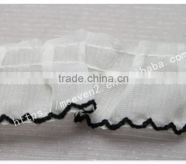 Good Price 3cm Width Folding Cotton French Tulle Lace for Dress photo-3