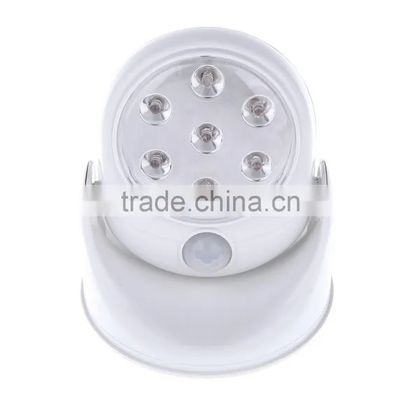 Kawachi Cordless Motion Activated Sensor Light Wall Lamps 360 Degree 6V 7 LEDS Rotation Light photo-6