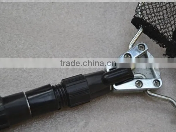 Telescopic Folding Aluminum Long Handle Triangle Nylon Fishing Landing Net photo-3