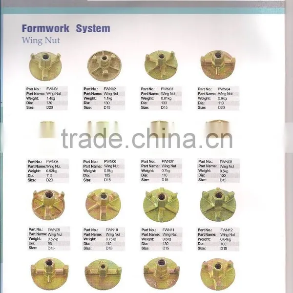 Investment Casting Product Formwork Wing Nut