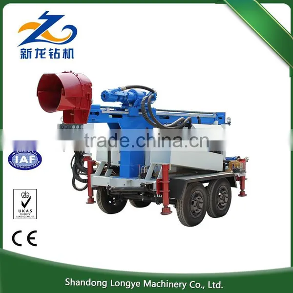 Diesel Engine 200m Depth Trailer Mounted Water Well Drilling Rig, Trailer Mounted Truck Water Well Drilling Rig photo-3