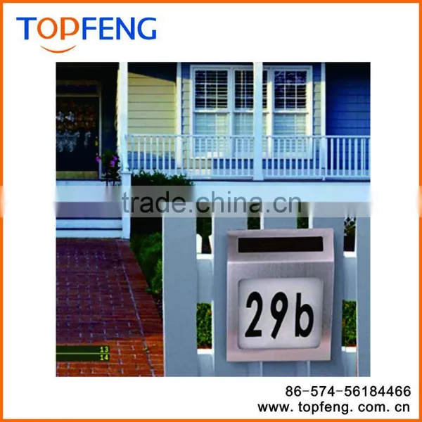 Outdoor Highlight Stainless Steel 3LED Wall Illuminator Waterproof Solar House Address Light,Wall Light photo-2