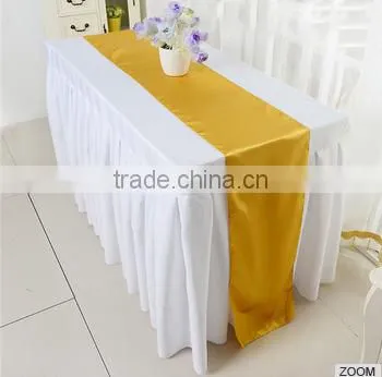 Colorful Satin Table Runner Factoty for Wedding Decoration photo-5