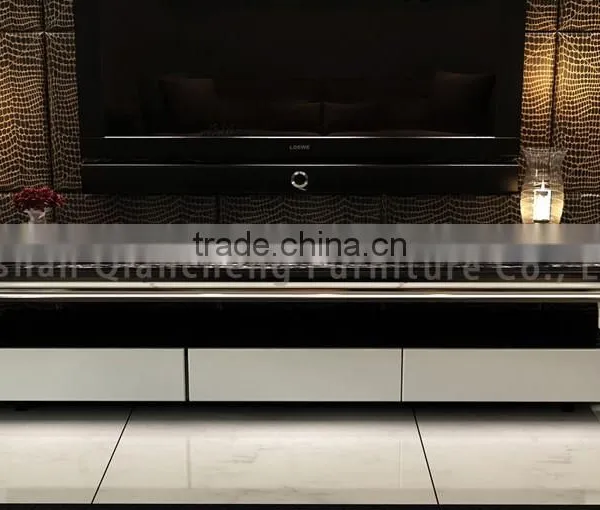 Modern Marble Classic TV Stand With Stainless Steel Feet photo-6