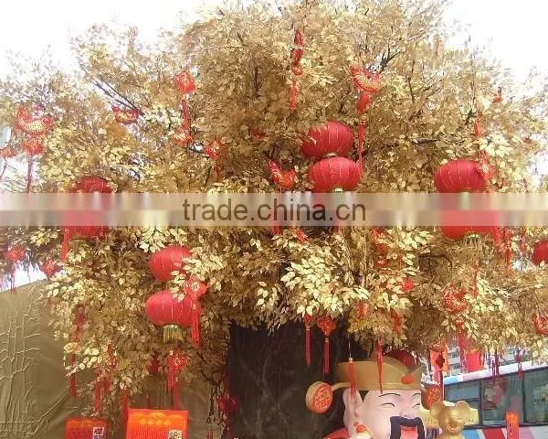 Large Fake Ficus Tree Indoor /outdoor Factory Artificial Gloden Ficus Tree