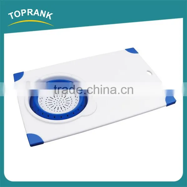 Cheap Wholesale Kitchen Foldaway Flexible Plastic Cutting Board With Foldable Bowl photo-3