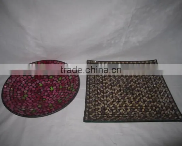 10*10cm,12*12cm OEM Splicing Glass Mosaic Plate photo-3