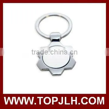 Custom Logo Design Metal Sublimation Blank Keychain Keyring photo-2