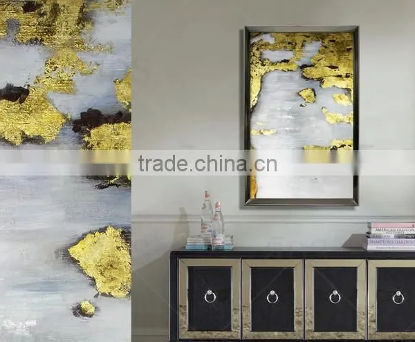 Wall Art Golden Abstract Oil Painting on Canvas for Home Decoration photo-3