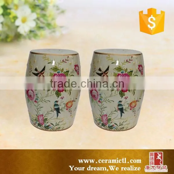Antique Flower Painted Chinese Ceramic Garden Stool photo-2