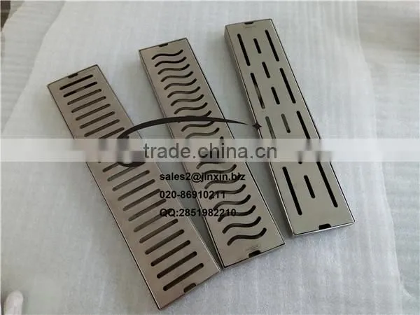 JINXIN Stainless Steel Rectangular Long Floor Drain With High Quality for Bathroom Hotel and Shower Room photo-3