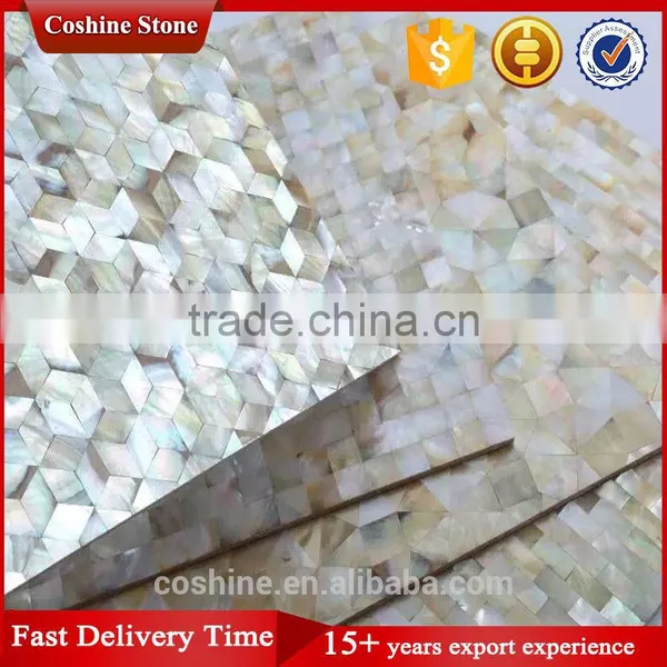 Popular Sticky Backsplash Mother of Pearl Shell Mosaic Tiles photo-3