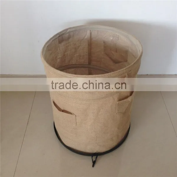 New Design Environmental Folding Jute Bag for Growing photo-2