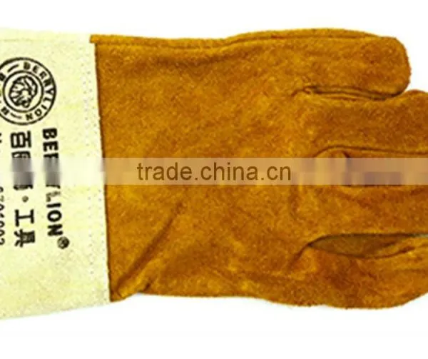Berrylion Tools Cow Split Softtextile Short Leather Gloves photo-3