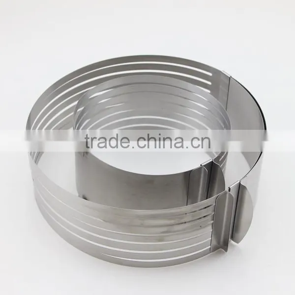 Adjustable Stainless Steel Layer Cake Slicer Kit Mousse Cake Ring Mold photo-5