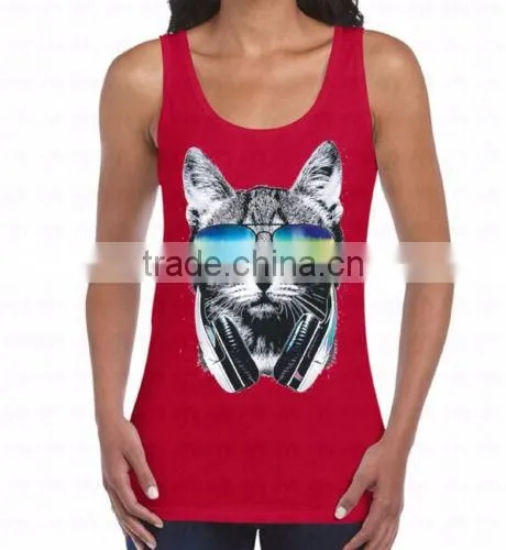 Custom Men and Women Cotton Printing Tank Top photo-2