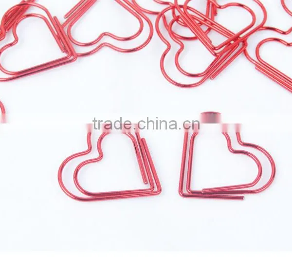 Heart Shape Planner Clip Stainless Steel Plating Paper Clip photo-3