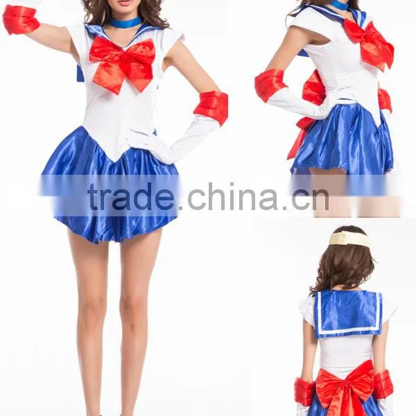 Walson Sailor Moon Costume Cosplay Uniform Fancy Dress Up Sailormoon Outfit & Glove photo-2