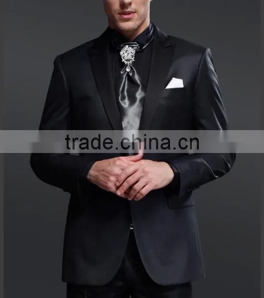 High Quality & Best Workmanship & Handsome Black Men Suit for Wedding