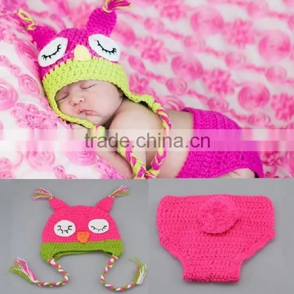 Baby Newborn Photography Props Crochet Baby Beanie Hat ,Knitted Bunny Costume Outfit photo-6