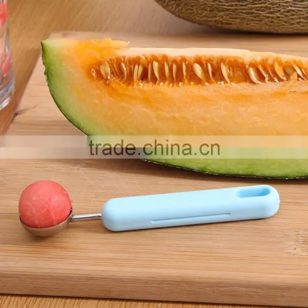 2 In 1 Fruit Set Melon Scoop Baller Peeler+Spoon Random Plastic Fruit & Vegetable Watermelon Tomato Kitchen Cooking Tools KC1014 photo-2