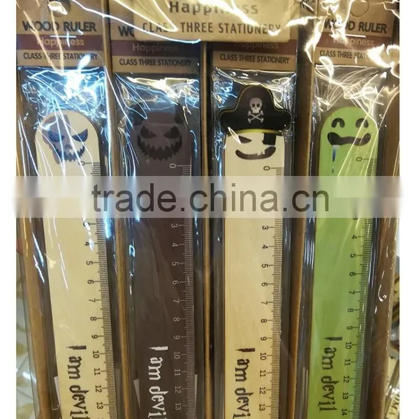 Novel Promotional Cute Creative Customs Monster Shape Wooden Ruler photo-2