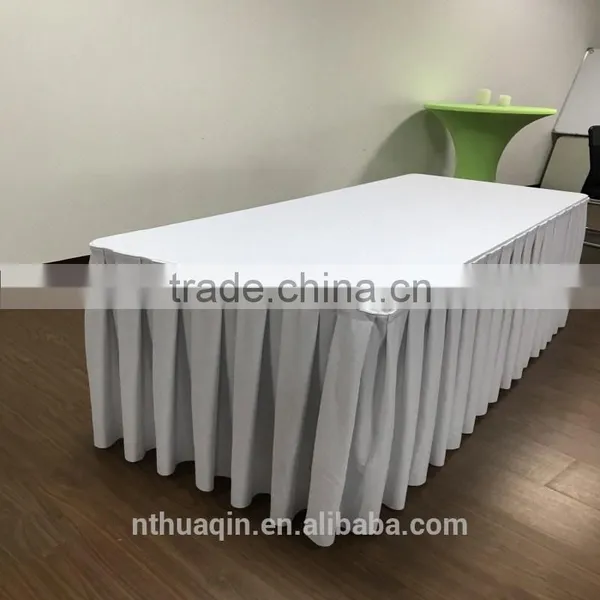 Table Skirting Satin Box Pleats Table Skirt photo-2