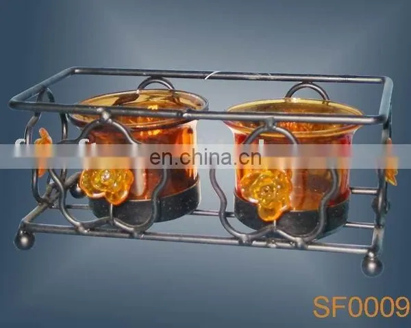 Glass Candle Holder