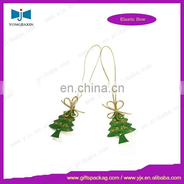2015 Christmas Soft Polyester Elastic Cord Hang Tag