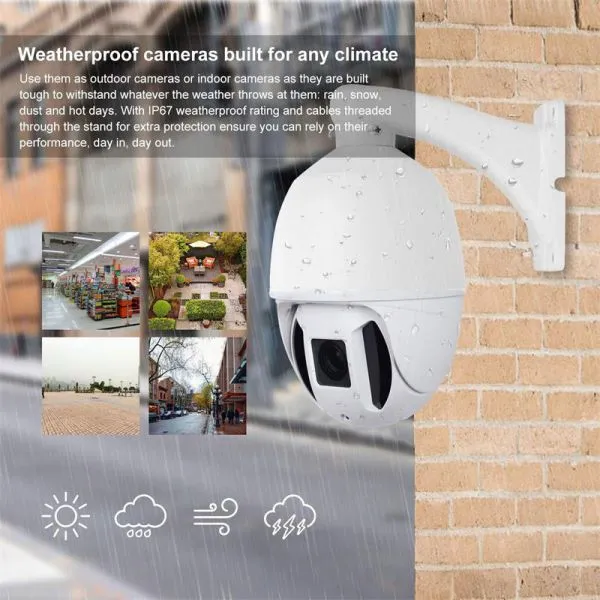 20X Zoom H. 265 1080P Outdoor Waterproof Speed Dome IP PTZ Security Camera photo-3