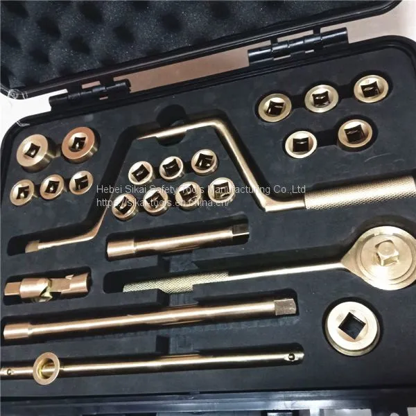 Non Sparking Hand Tools Aluminum Bronze Alloy 1/2 Inch Driver Socket Set photo-4
