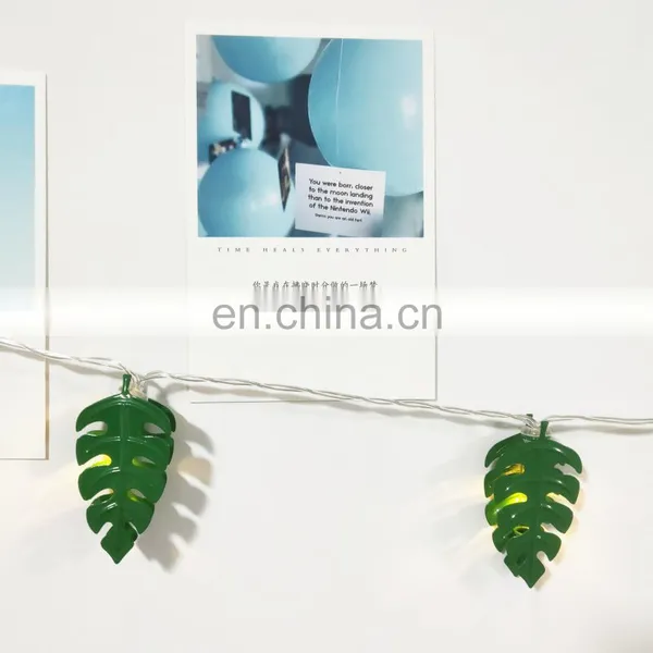 Ins Hot 10L Led Iron Green Leaf Ceiling Strip Garden Lights for Home Indoor Outdoor Modern Wall Light for Holiday Lighting photo-2
