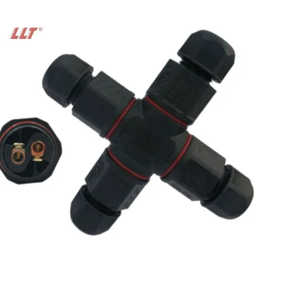 4 Way 2pin Corss L20 Connector Thread Waterproof Screw Wire 2 3 4pin Cross Electrical Connector