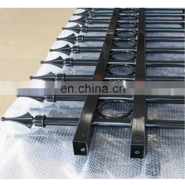 Factory Supply Decorative Spearhead Top Steel Fence Grill photo-2