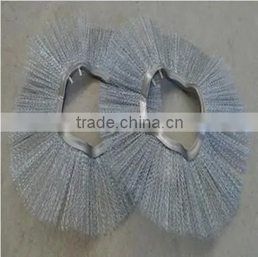 Galvanized Wire Wafer Brush Mounted on Road Sweeper photo-2