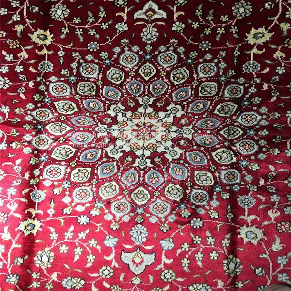 Yamei Lagend Red Color Persian Silk Carpet and Rug 4x6ft photo-4