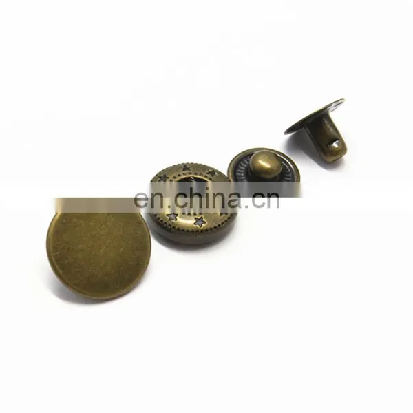 Custom 15mm Round Metal Press Stud Fasteners Buttons photo-2