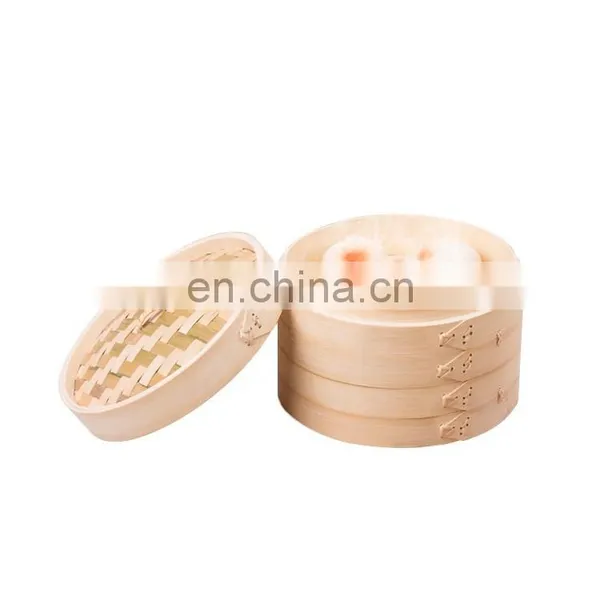 100% Natural 10 Inch Bamboo Steamer 2 Tier + 1 Lid