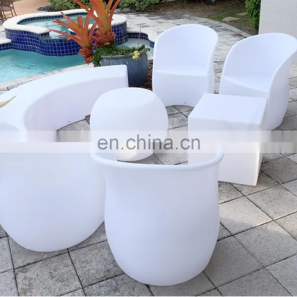 Luminous Square Stand High Led Cocktail Table Led Chairs and Bar Tables Furniture Plastic Kitchen Counter Height Bar Tables Led photo-2